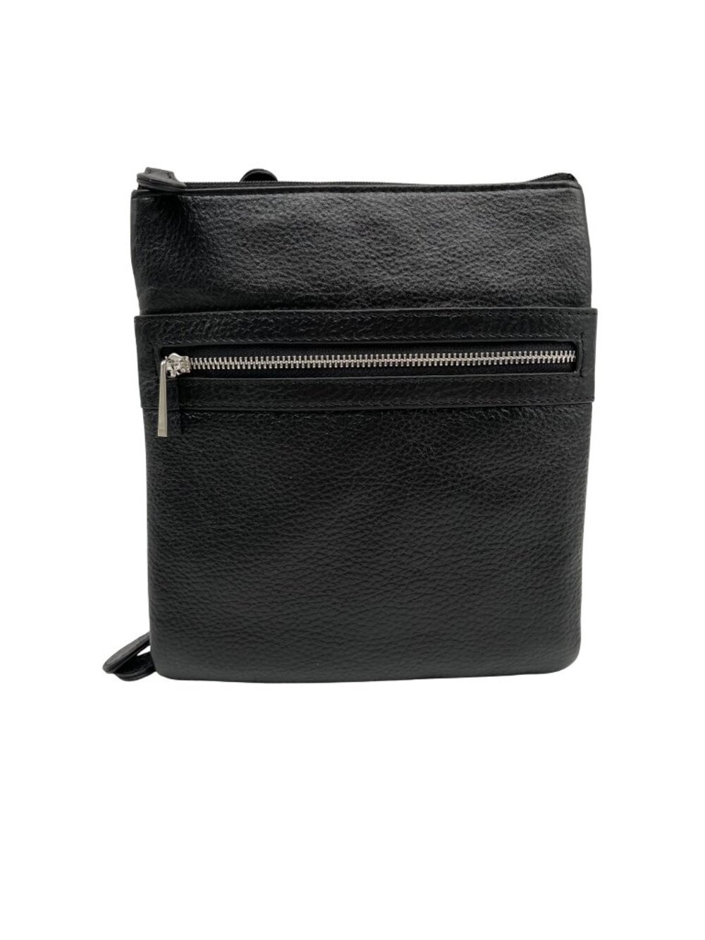 Giani Bernini Black Pebble Leather Dasher Crossbody Bag